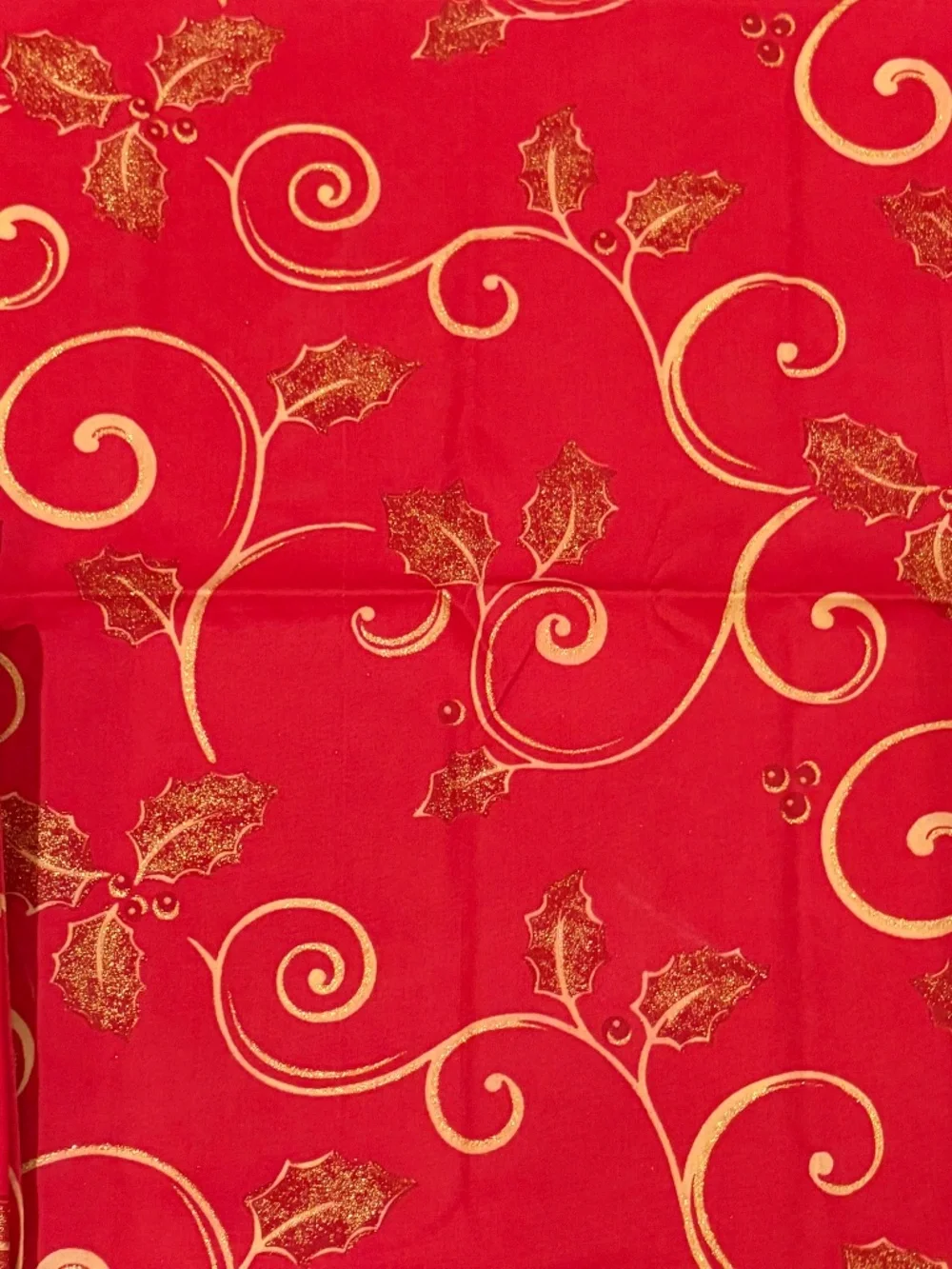 12 Red and Gold Glitter Holiday Napkins and Ne’Qwa Joy Wine Stopper
